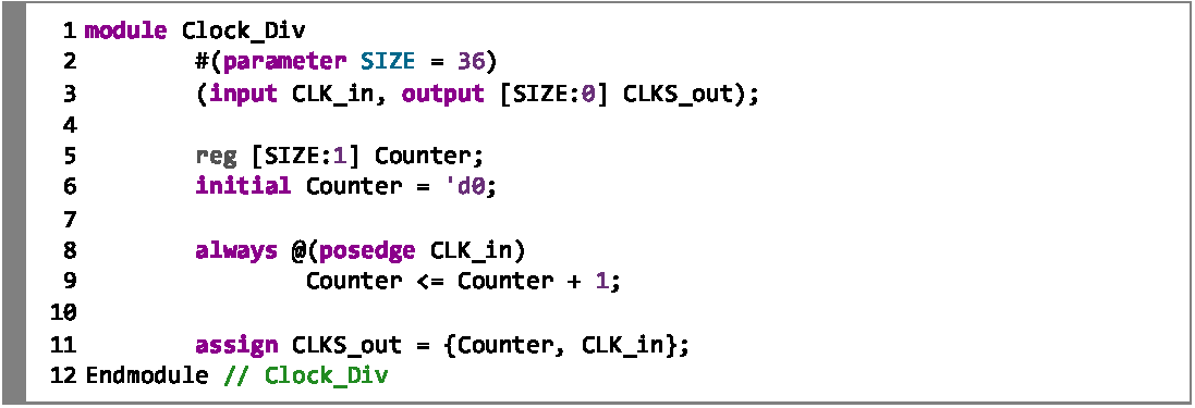 Clock_Div Module